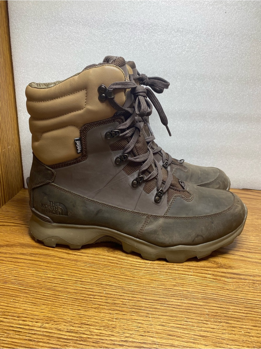 North Face Thermoball Lifty 400 Winter Boots Tan Brown Waterproof Mens Size 12.5